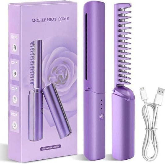 Wireless Hair Straightening Comb ( Rechargeable )